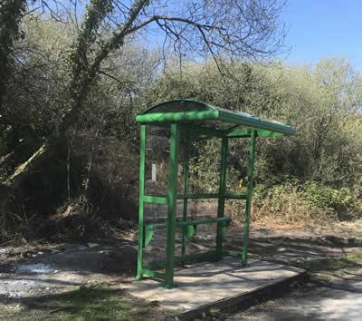 Our new bus shelter ready for use